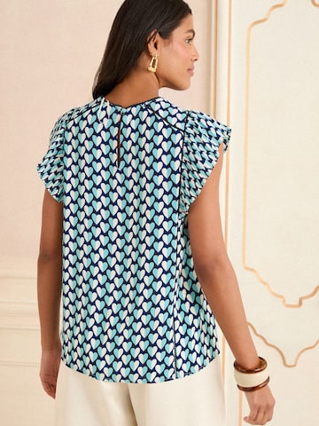 Haut love & roses en bleu