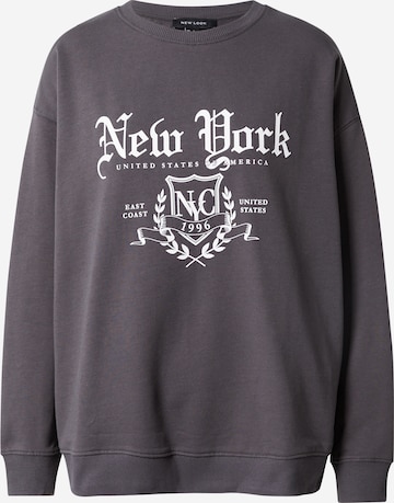 NEW LOOK - Sweatshirt 'NEW YORK' em cinzento: frente