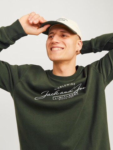 JACK & JONES Sweatshirt 'JJFERRIS' in Groen