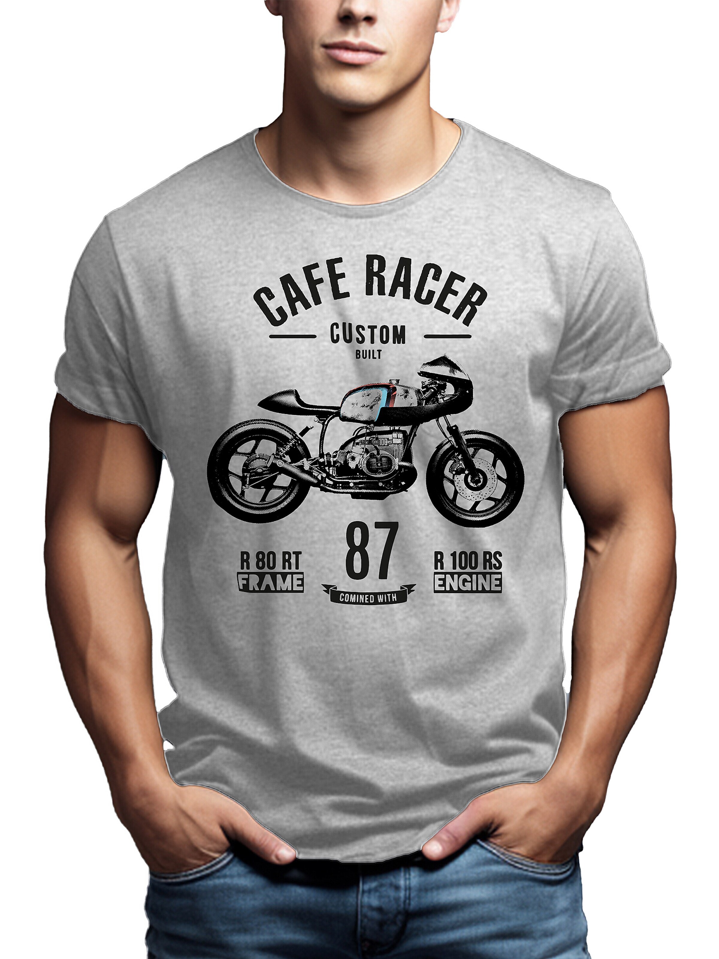 MAKAYA Shirt 'Frame & Engine' in Grey