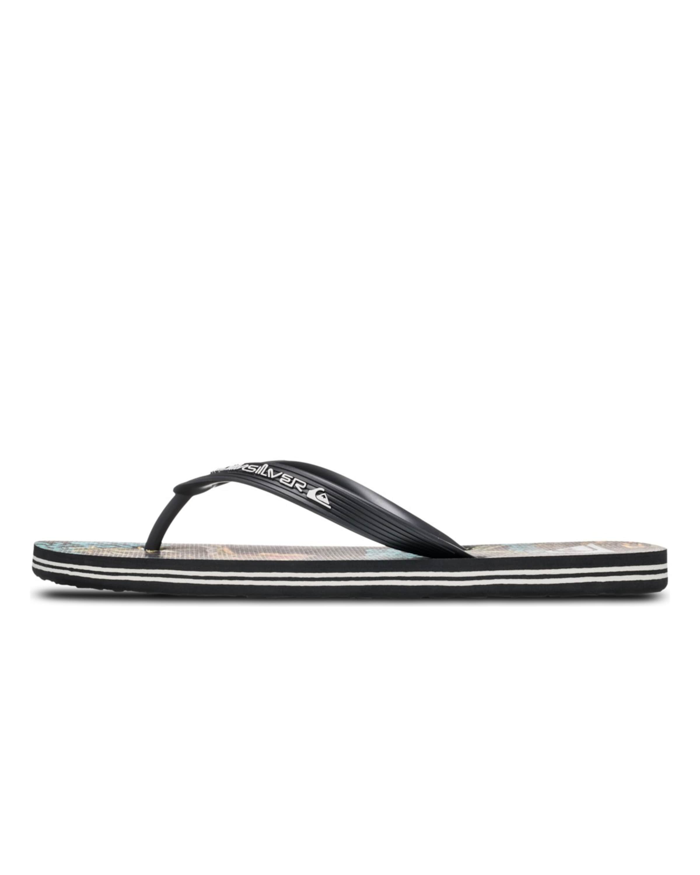 Tongs 'Molokai Art 25' QUIKSILVER en noir : devant