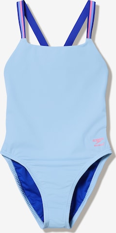 SPEEDO Bustier Badeanzug in Blau: Vorderseite