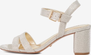 Dune LONDON Riemensandale in Gold: Vorderseite