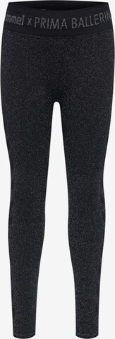 Hummel Skinny Sportbroek in Zwart: voorkant