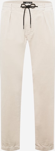 REPLAY Tapered Pleat-Front Pants in Grey: front