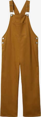 Pantaloni con pettorina 'Mika' di MANGO TEEN in marrone: frontale