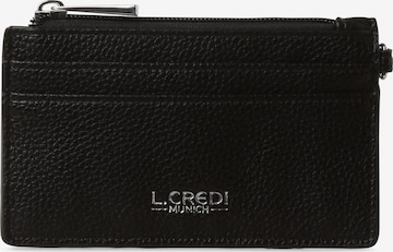 L.CREDI Wallet in Black: front