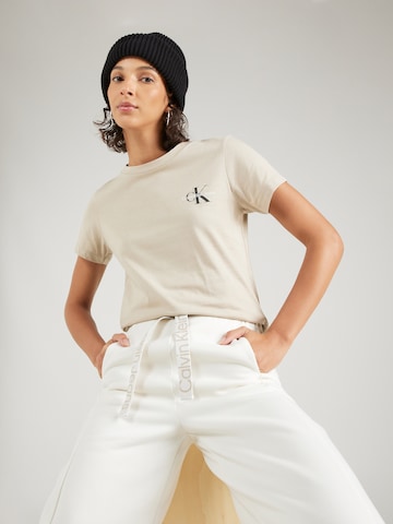 Calvin Klein Jeans Shirt in Beige: voorkant