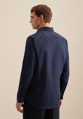 SEIDENSTICKER Slim fit Button Up Shirt in Blue