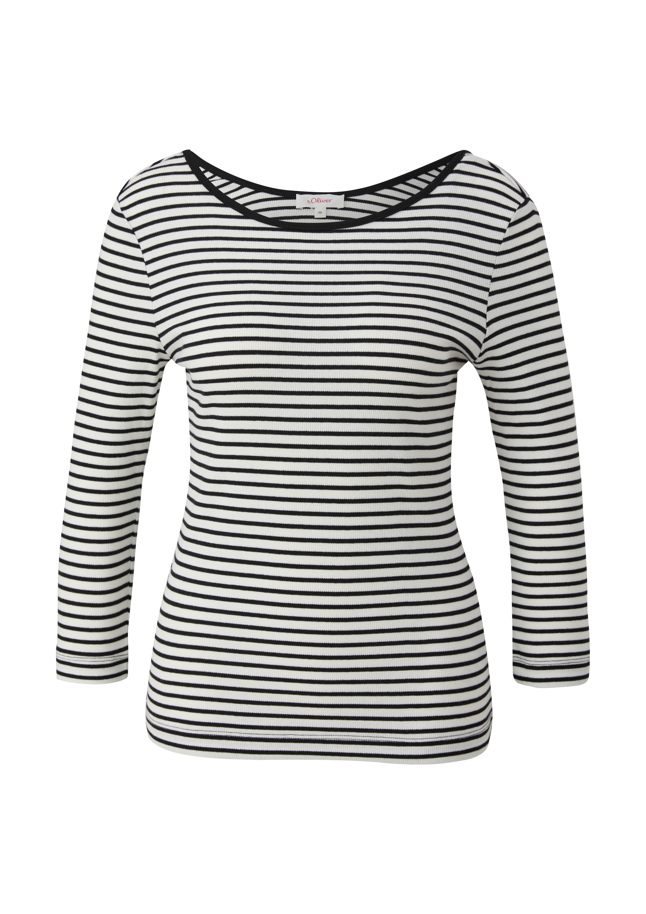 Tricou de la s.Oliver pe negru: față