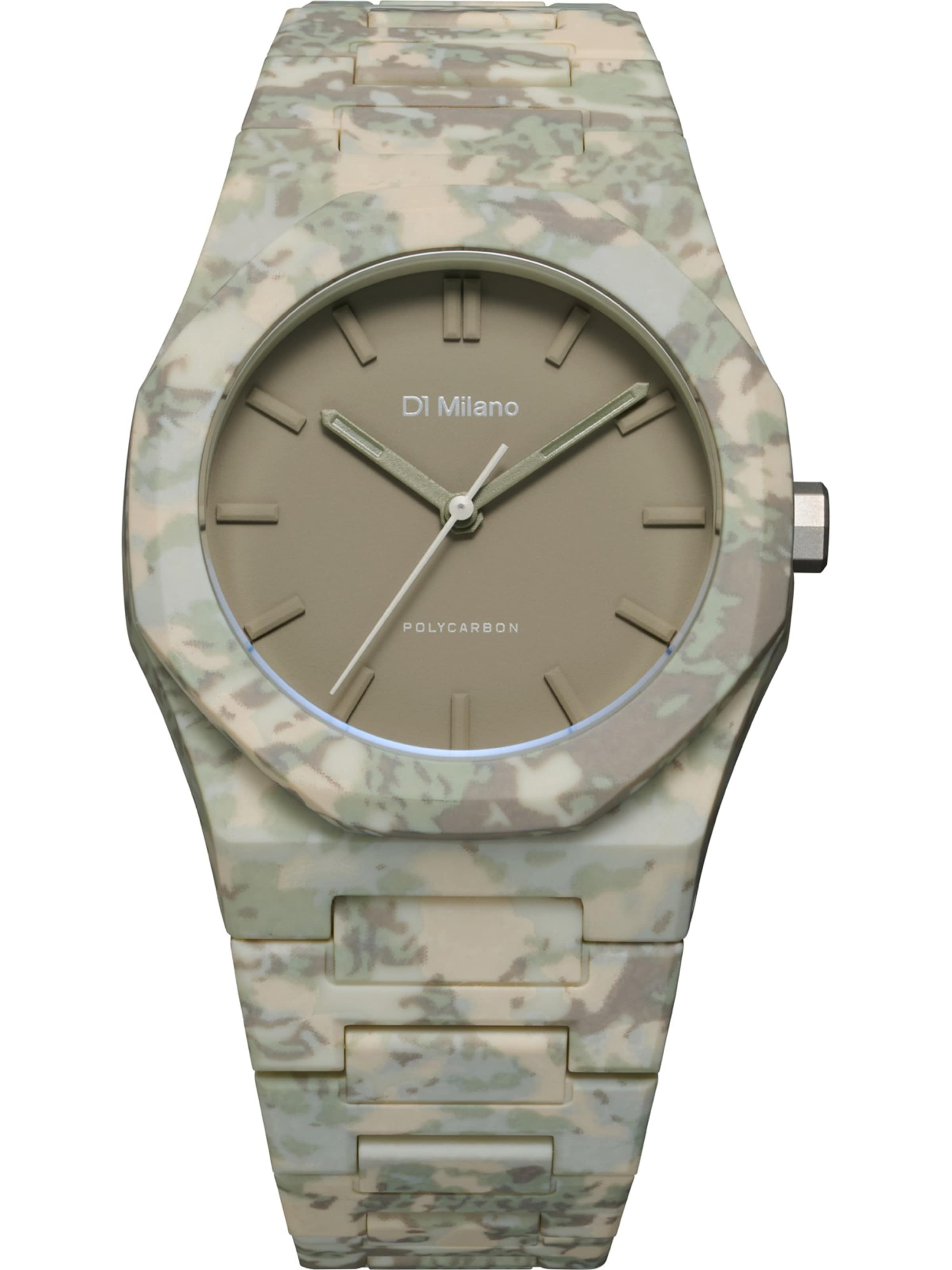 D1 Milano Analoguhr 'PCBJ39' in Grün: Vorderseite