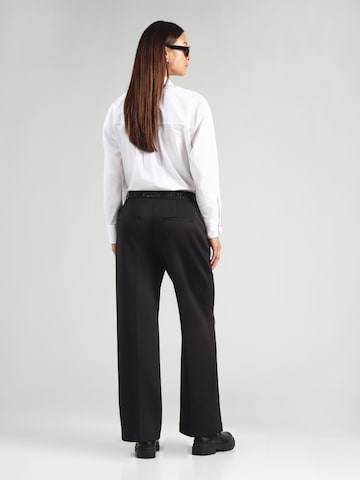 Wide leg Pantaloni di s.Oliver BLACK LABEL in nero