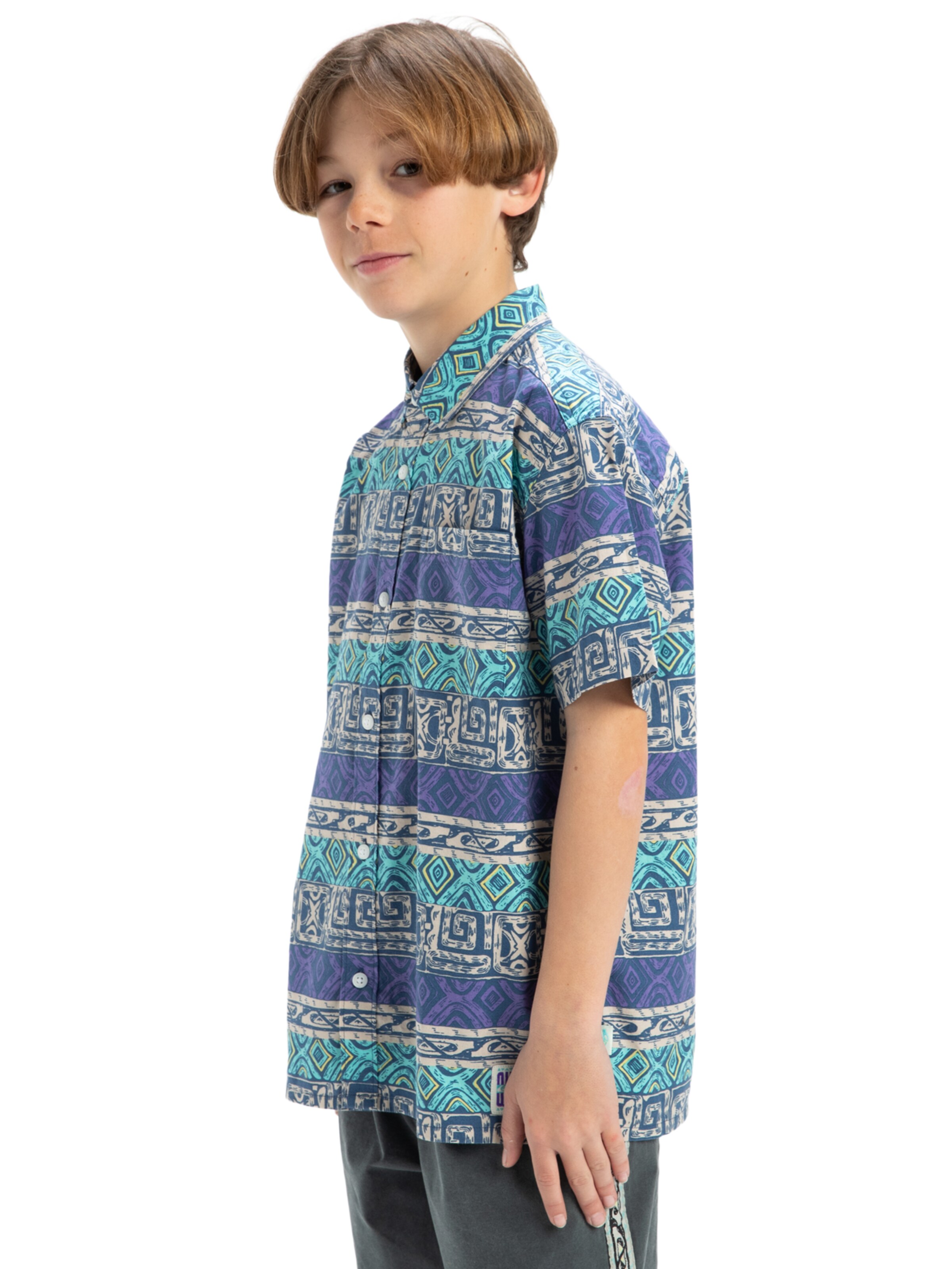 QUIKSILVER Comfort fit Overhemd 'Global Heat' in Blauw