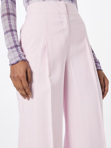 Dorothy Perkins - Perna larga Calças com vincos em rosa