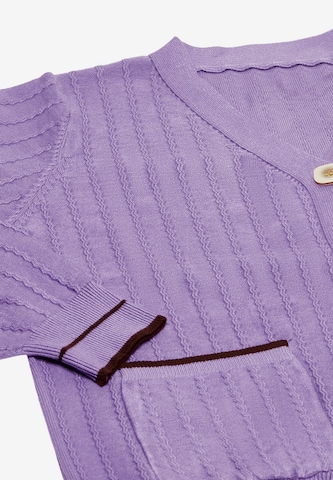 NALLY Knit Cardigan in Purple