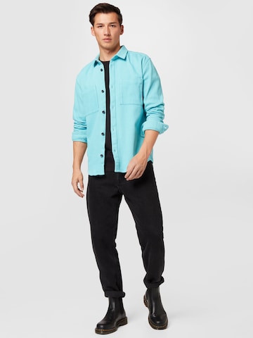 TOM TAILOR DENIM Regular fit Button Up Shirt in Blue