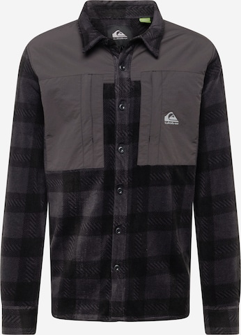 QUIKSILVER Regular fit Athletic Button Up Shirt 'SUMMIT RUN' in Grey: front