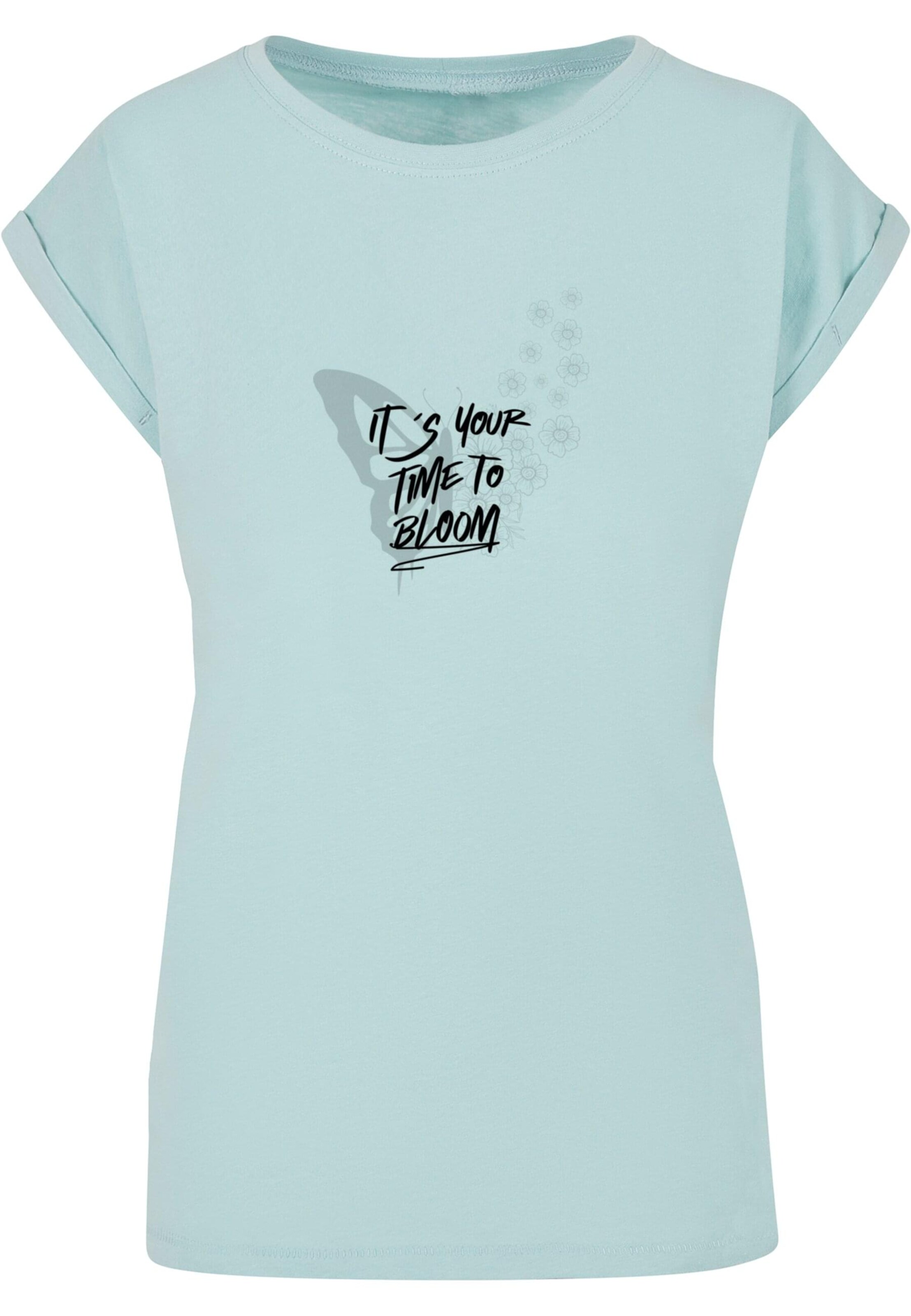 zils Merchcode T-Krekls 'Its Your Time To Bloom': no priekšpuses