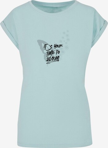 Merchcode Shirt 'Its Your Time To Bloom' in Blauw: voorkant