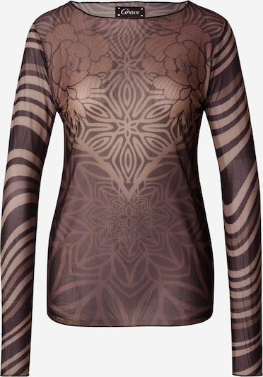 Marškinėliai iš Grace, spalva – šokolado spalva / rausvai pilka, Prekių apžvalga