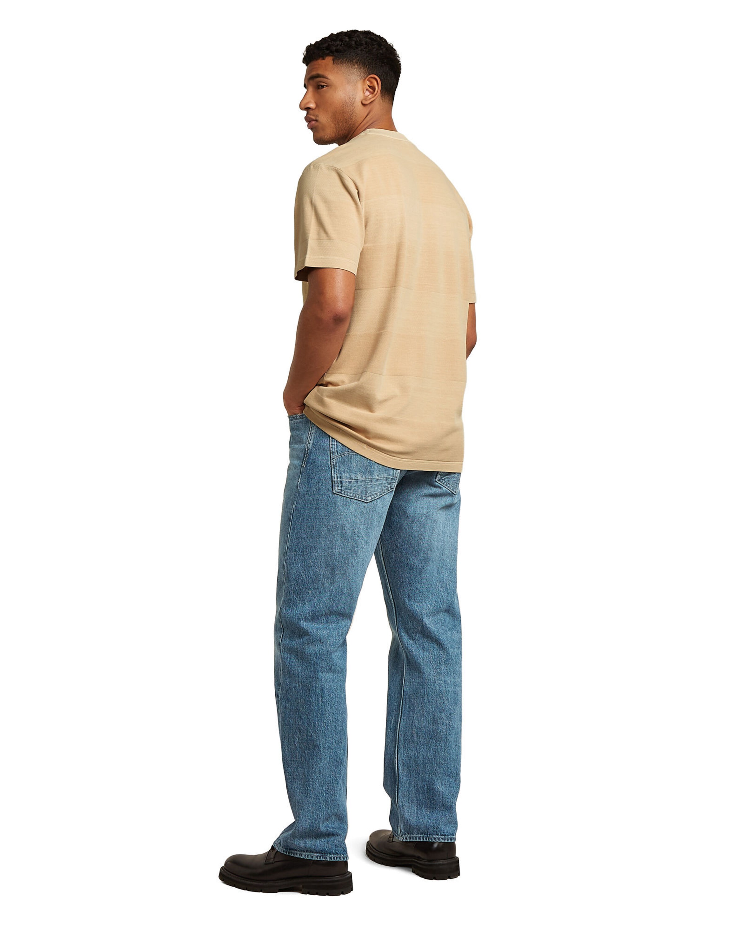 G-STAR Shirt 'Washed Jacquard T-Shirt' in Beige