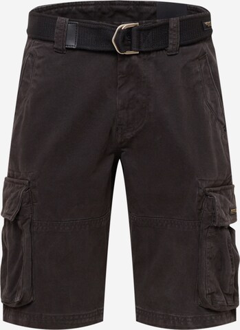 Superdry Regular Cargo Pants in Black: front