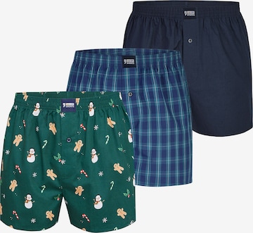 Happy Shorts Boxer shorts 'Christmas' in Blue: front