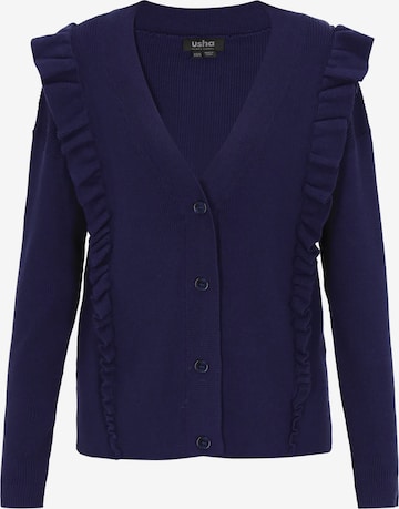 Cardigan usha BLACK LABEL en bleu : devant
