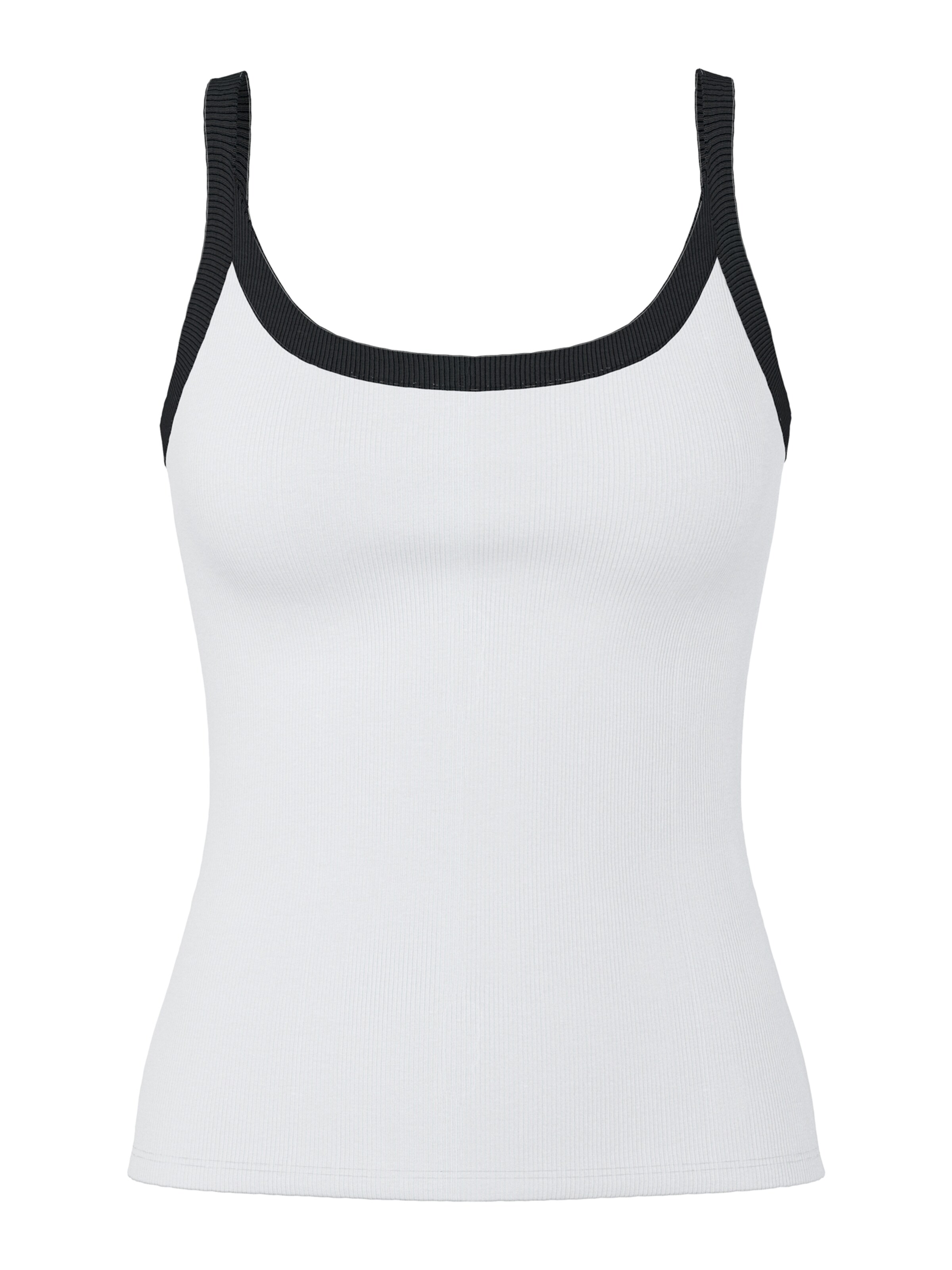 PIECES Top 'PCMay' in White: front