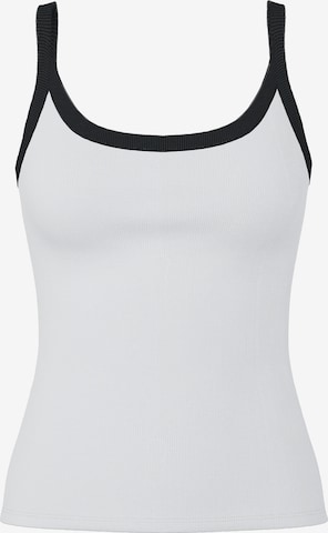 PIECES Top 'PCMay' in White: front
