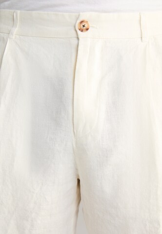 JOOP! Loose fit Pleat-Front Pants in White