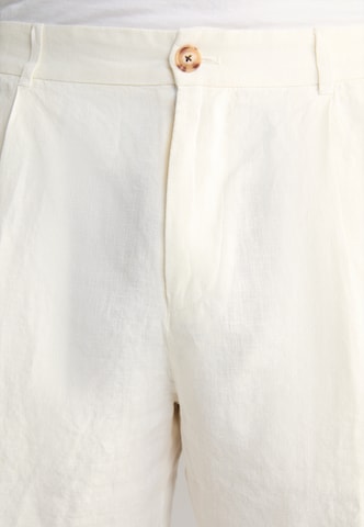 JOOP! Loose fit Pleat-Front Pants in White