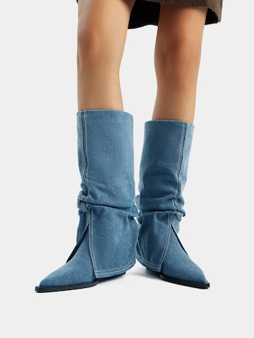 Pull&Bear Cowboy boot in Blue