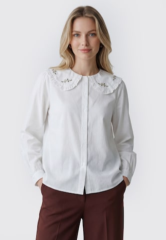 Usha - Blusa en blanco: frente