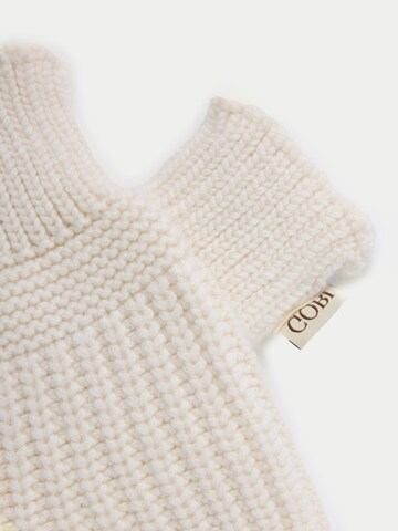 GOBI Cashmere Kurzfingerhandschuhe 'Rib-Knit Cashmere Gloves'‌ in Weiß