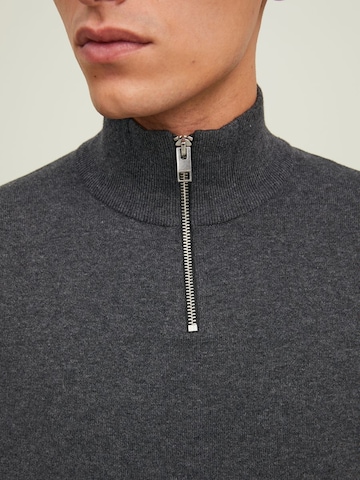 JACK & JONES - Pullover 'Emil' em cinzento