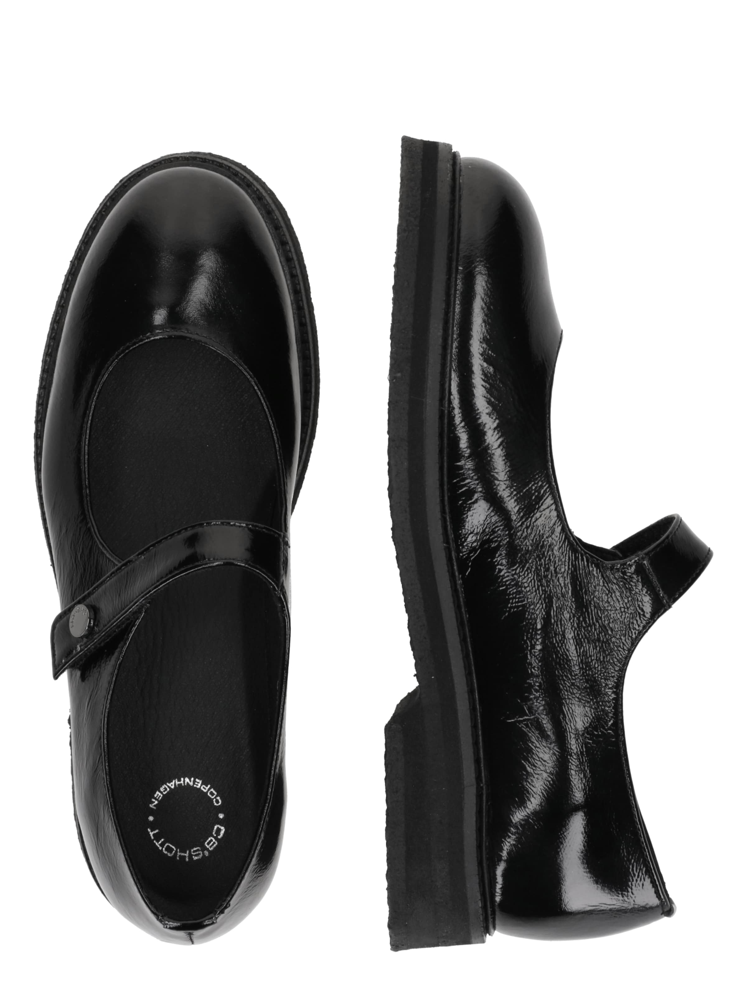 Ca'Shott Балетки с ремешком 'Betty' в Черный