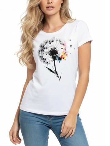 MAKAYA Shirt 'Pusteblume' in White