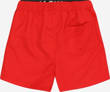 Jack & Jones Junior Plavecké šortky 'FIJI' - Červená