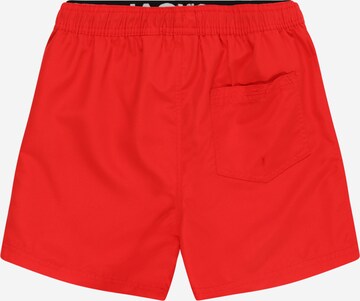 Jack & Jones Junior شورت سباحة 'FIJI' بلون أحمر