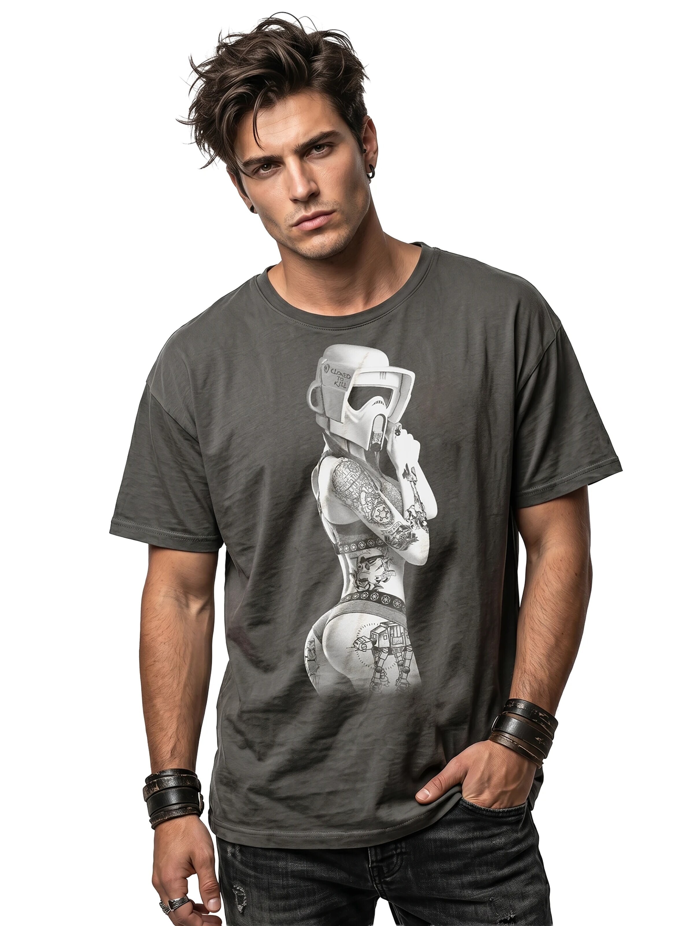 MAKAYA Shirt 'Trooper' in Grey
