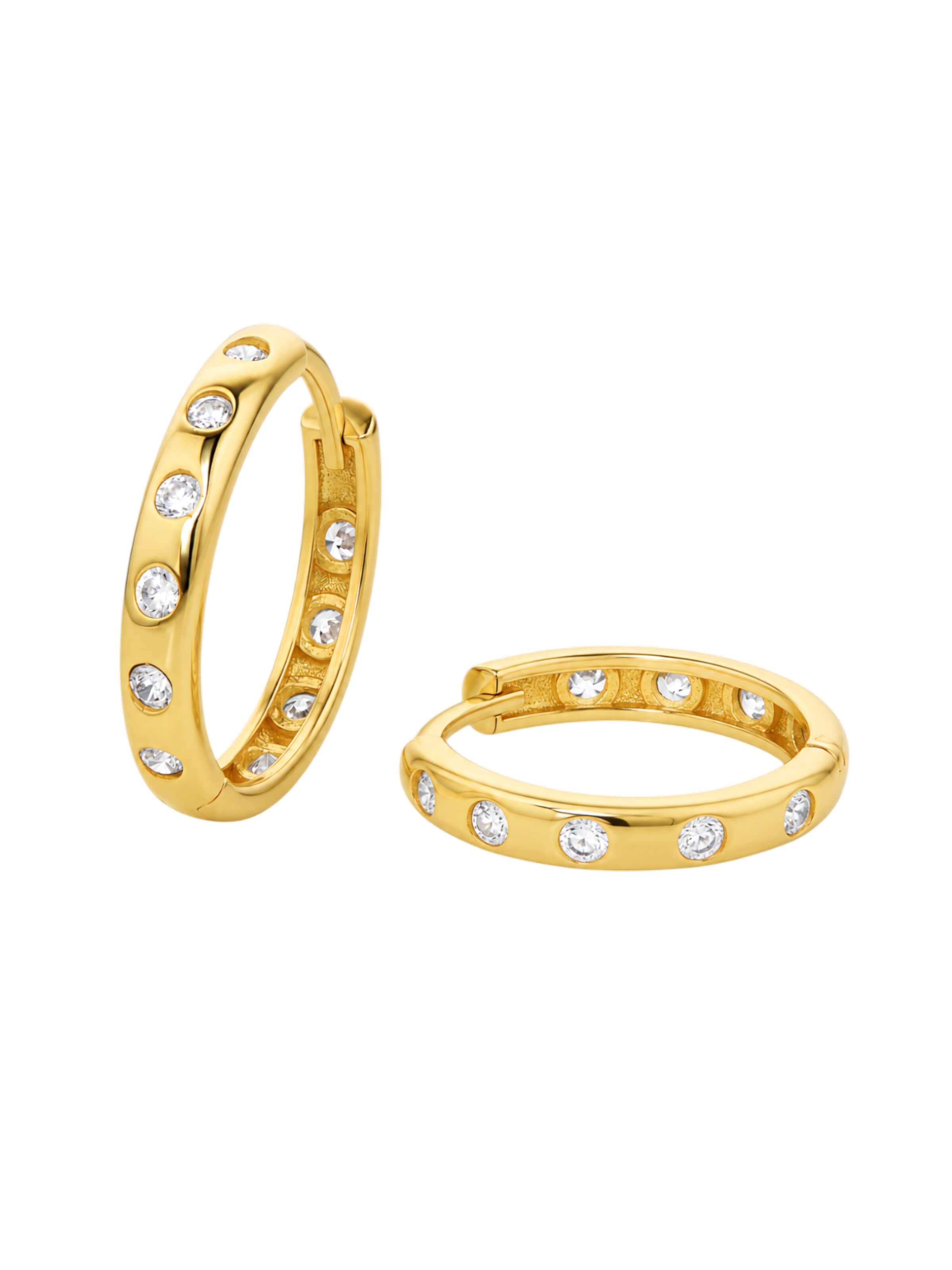 Vanlere - Pendientes 'Creolen aus 375 Gelbgold' en oro