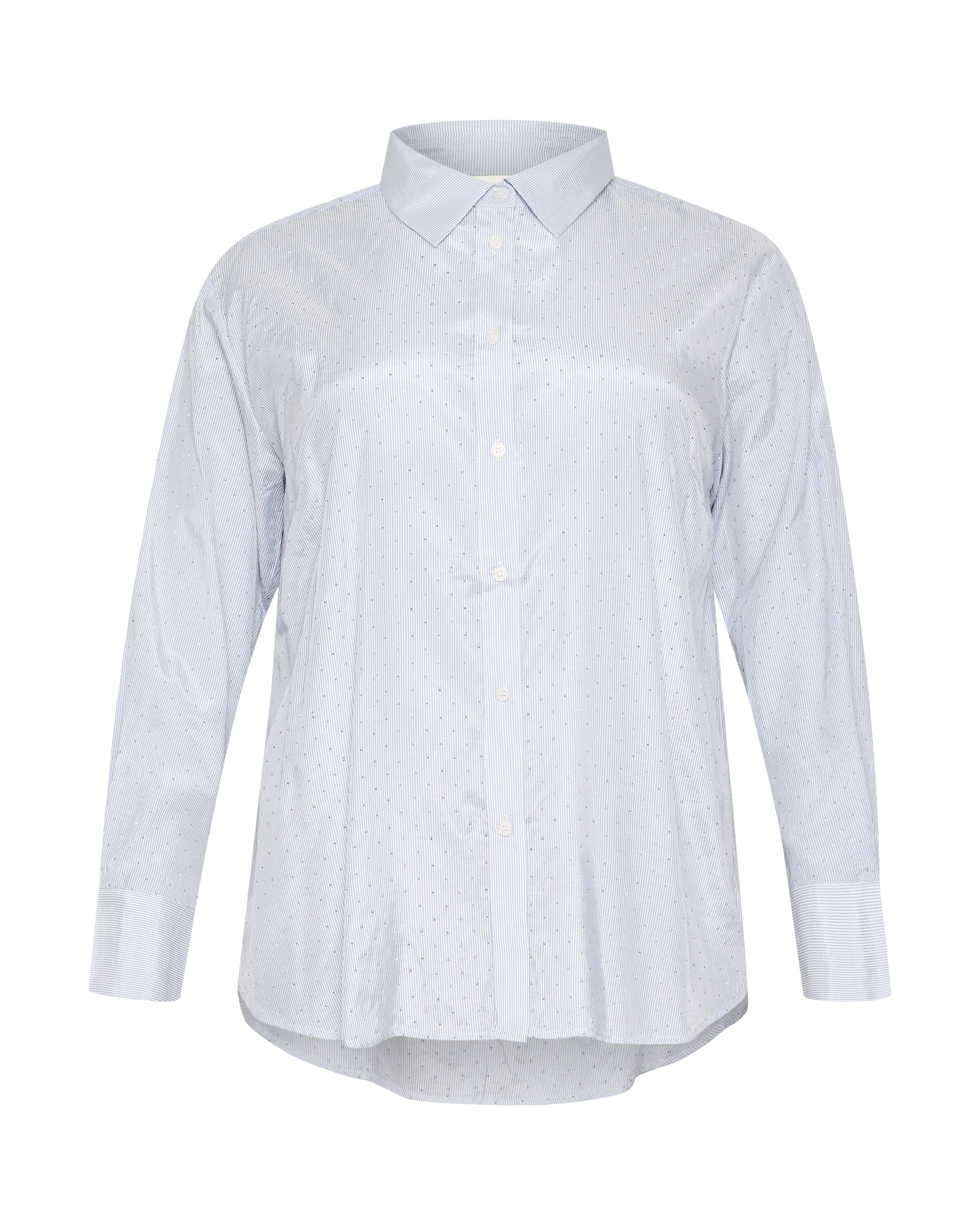 KAFFE CURVE Blouse 'Milana' in Blauw: voorkant