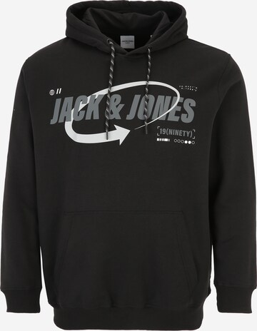 Sweat-shirt Jack & Jones Plus en noir : devant