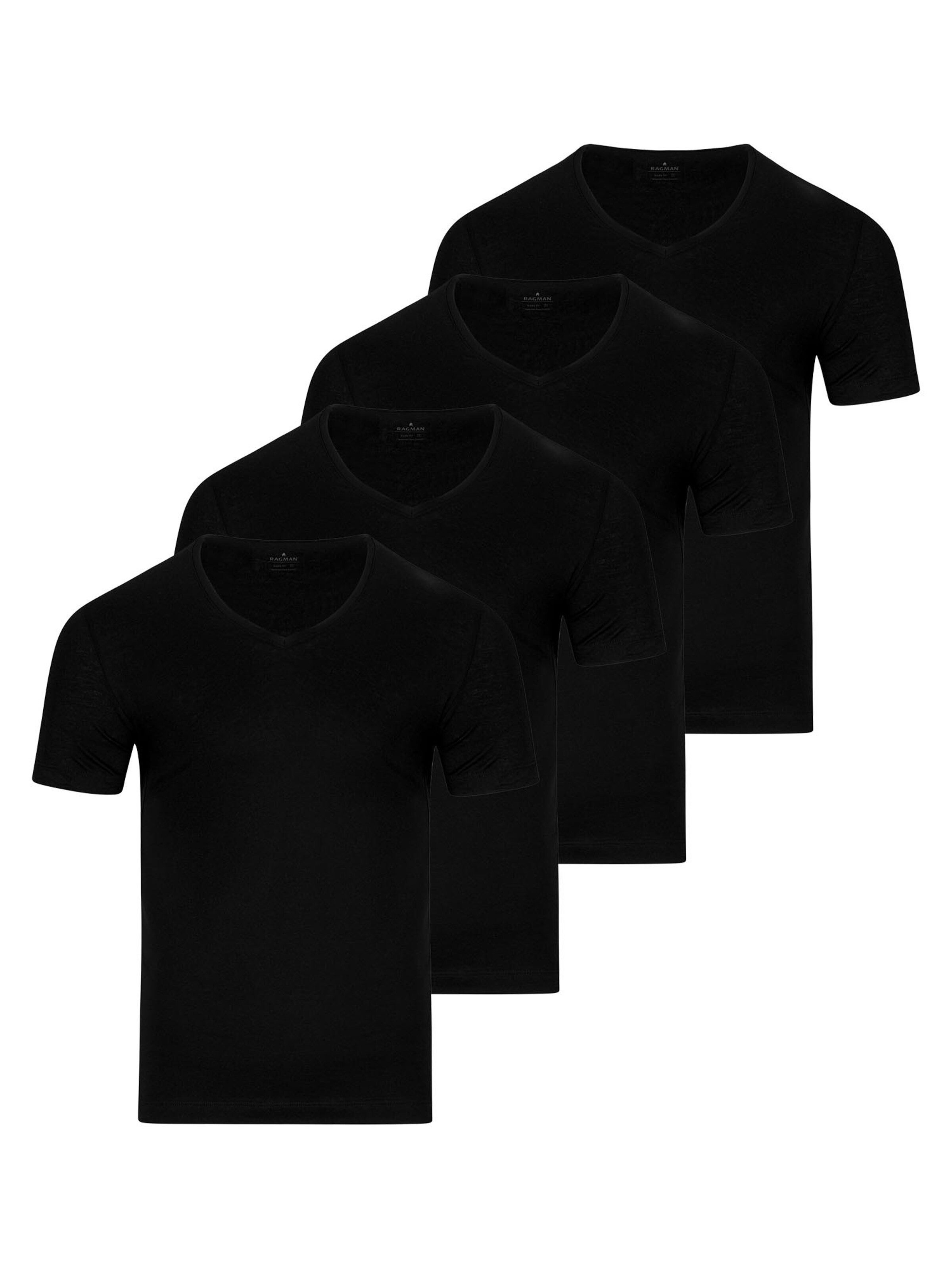 Ragman Undershirt 'Basic' in Black: front