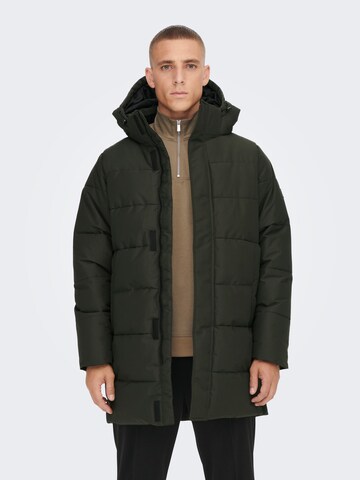 Only & Sons Демисезонное пальто 'CARL' в Зеленый: спереди