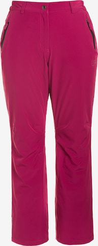 Ulla Popken Regular Outdoor Pants in Pink: front