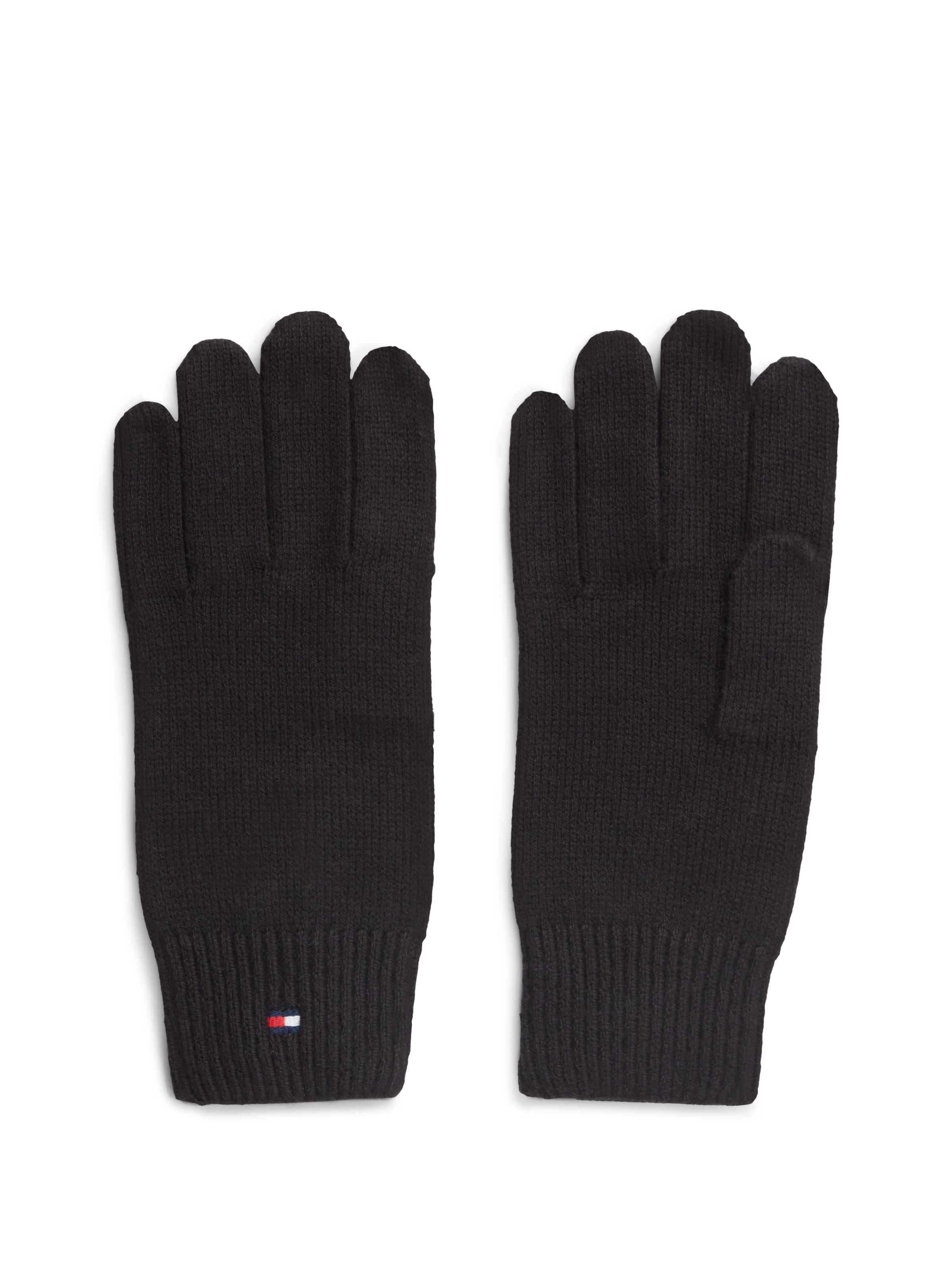 Mănuşi cu degete de la TOMMY HILFIGER pe negru: față