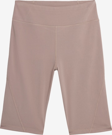 Skinny Pantalon de sport 4F en marron : devant