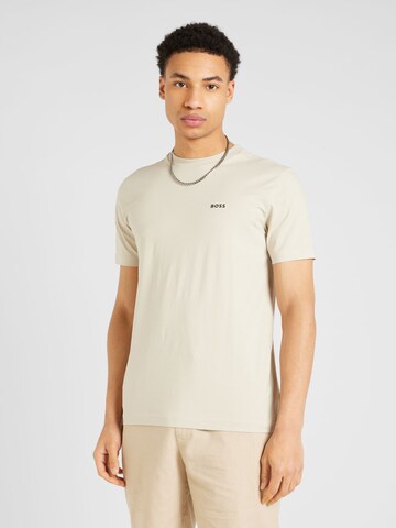 T-Shirt BOSS en beige : devant